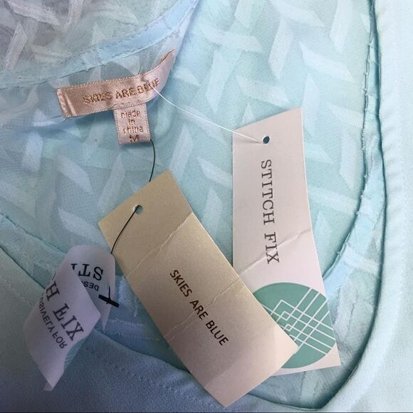 Skies are Blue NWT Osiris Layered Blouse Size M - Picture 6 of 8